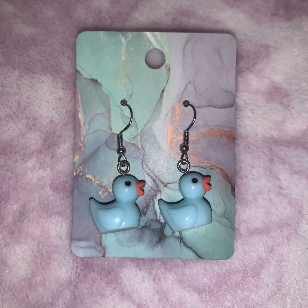 Blue Duck Earrings